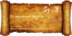 Szappanos Metta névjegykártya